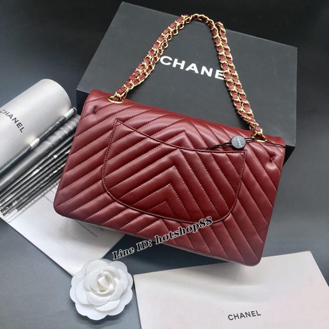 CHANEL女包 CF最新升級版 進口小羊皮 香奈兒單肩包 大V格 Chanel斜挎女包 djc1100